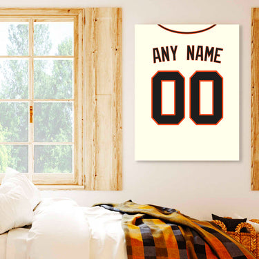 San Francisco Jersey Custom Canvas Print Wall Art for Boy Girl Men Women Baseball Personalized Canvas Art
